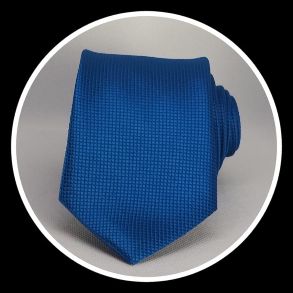 Corbata azul rey quadrillé